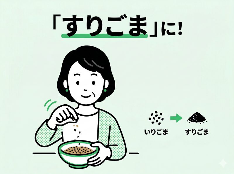 いりごまを代用する際の注意点
