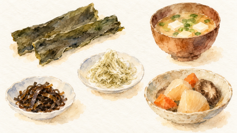 昆布を使った食品と料理